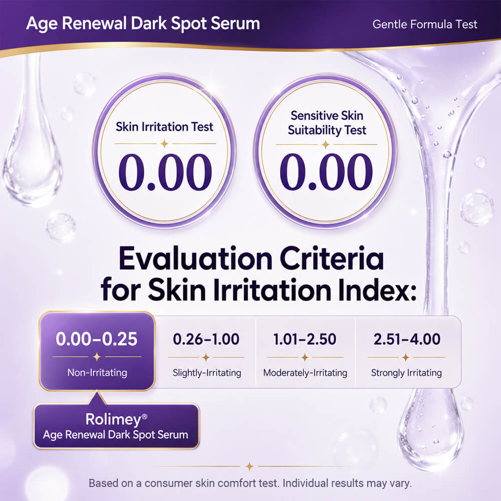 ✨ Rolimey® Age Renewal Dark Spot Serum — Infused with 10% Niacinamide, Tranexamic Acid & Hyaluronic Acid for Brighter, Smoother-Looking Mature Skin