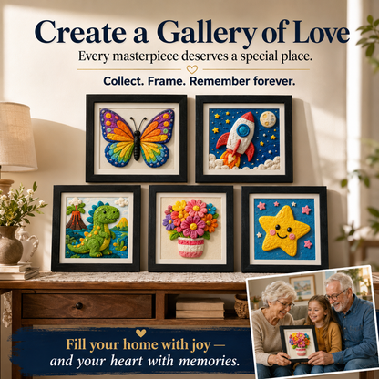 Wooden TransparentHandprint Frame Set, DIYFamily Memorial Gift Kit