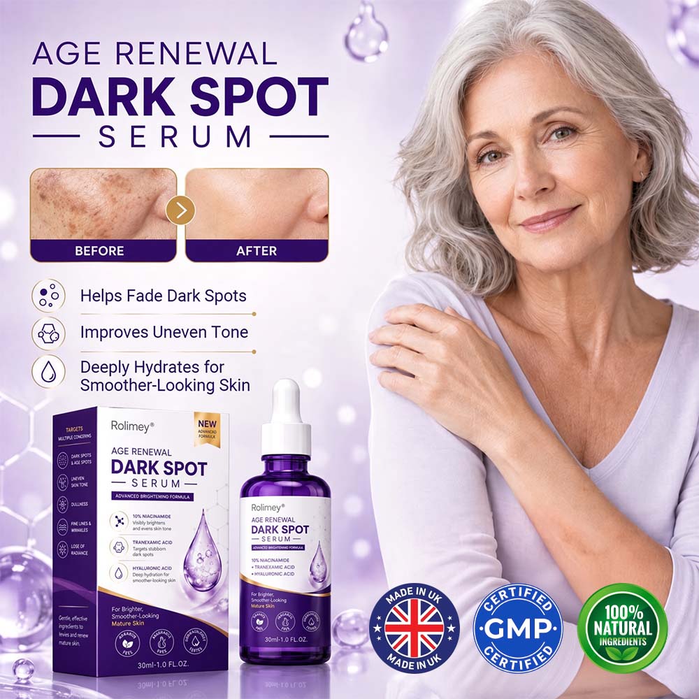 ✨ Rolimey® Age Renewal Dark Spot Serum — Infused with 10% Niacinamide, Tranexamic Acid & Hyaluronic Acid for Brighter, Smoother-Looking Mature Skin