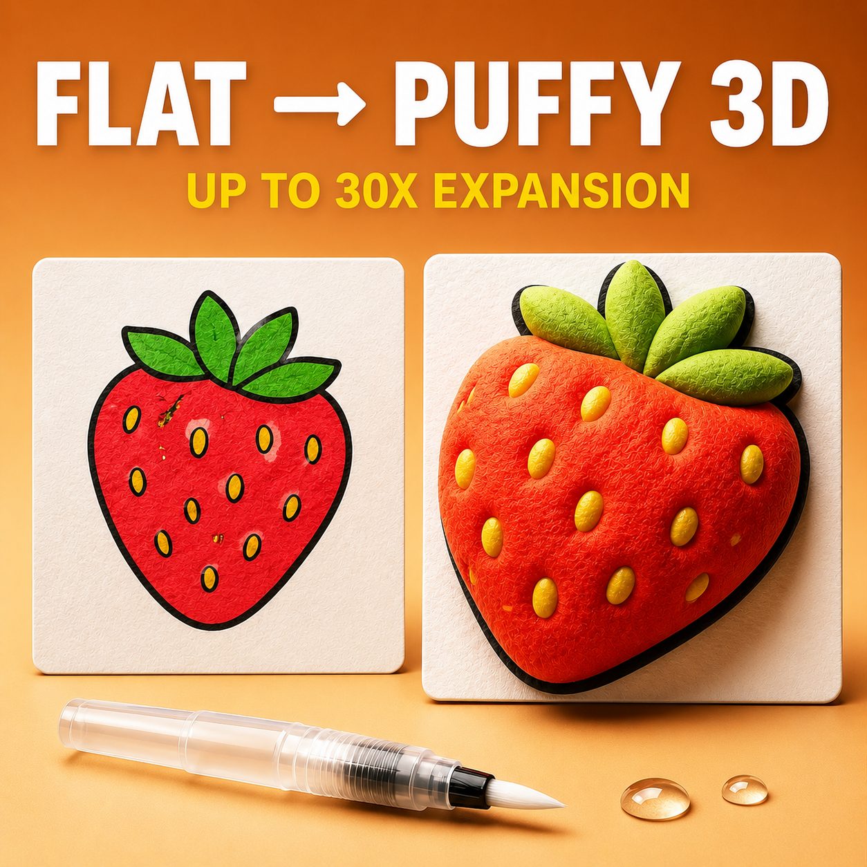 IEY® 3D Puffy Texture Paper-up