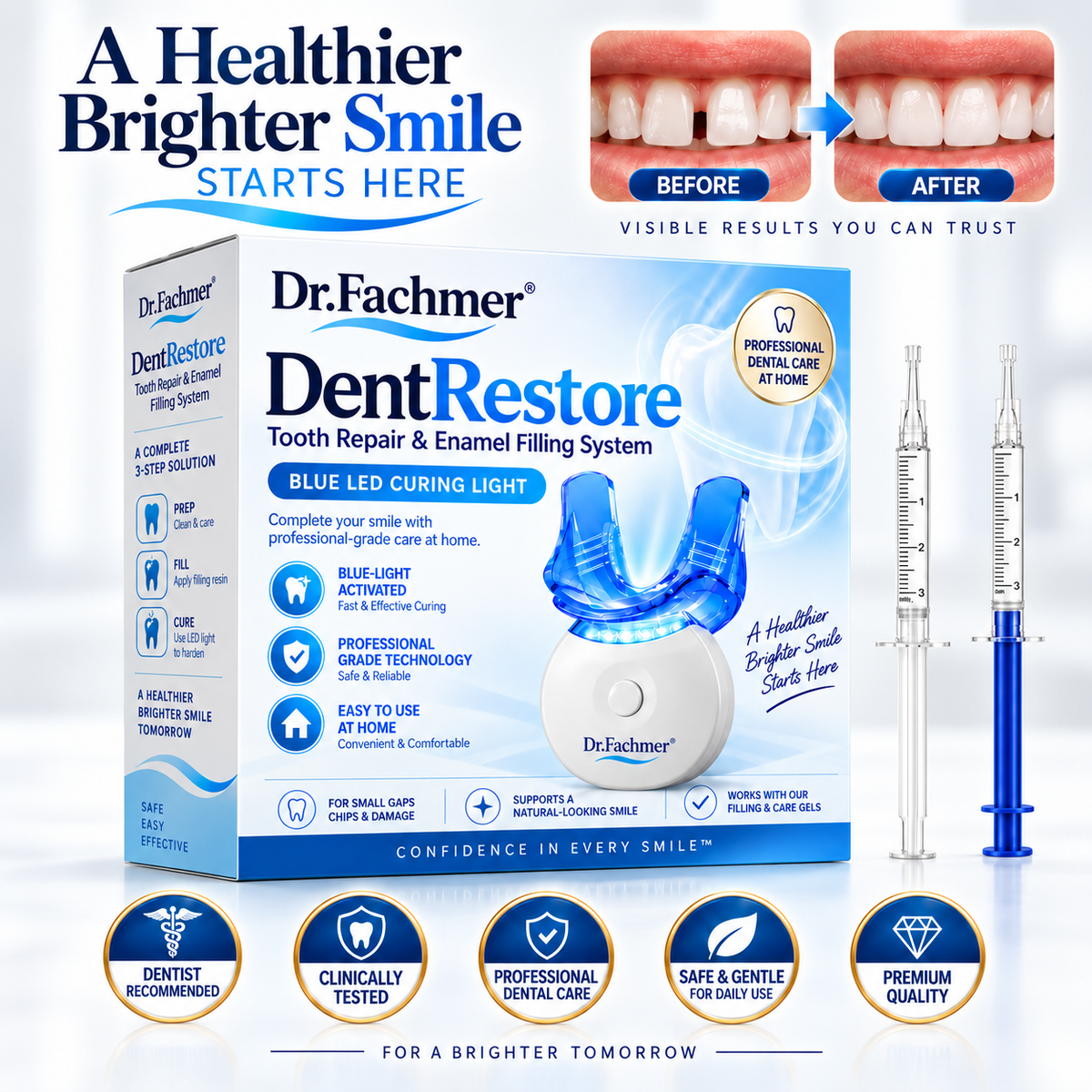 Dr.Fachmer® DentRestore Tooth Repair & Filling System🦷 🦷-up